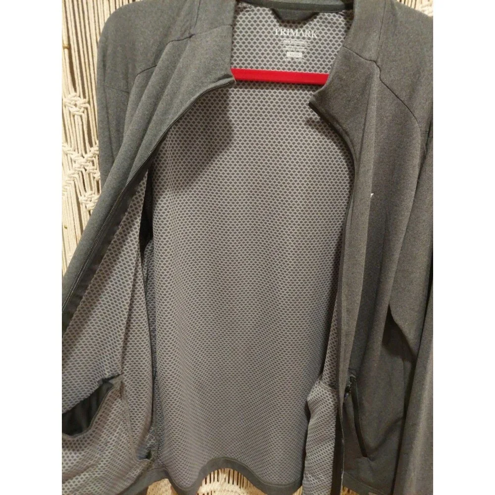 Delta Airline Promo Uplift Logo Employee Full Zip Reflective Strips Gray Jacket